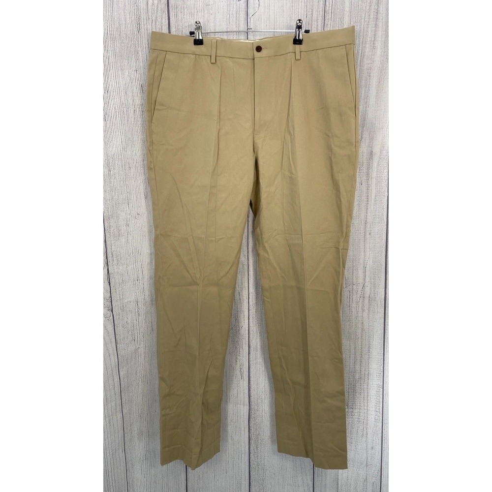 Footjoy Pants Men's 38x34 Tan FJ 1857 Sueded Cotton Twill Trouser Stretch Golf